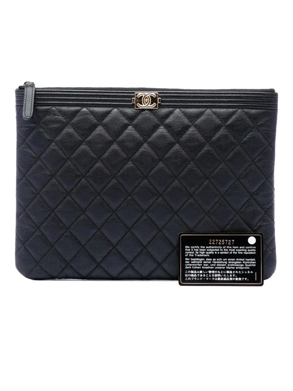 Chanel Medium Quilted Caviar Boy O Case #342850C10B